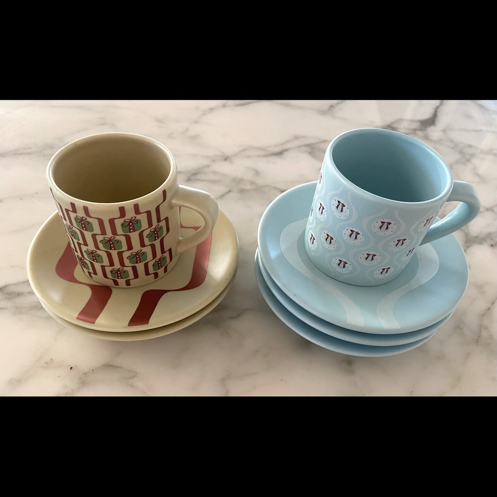 Set of Starbucks Christmas Espresso Cups- NWT